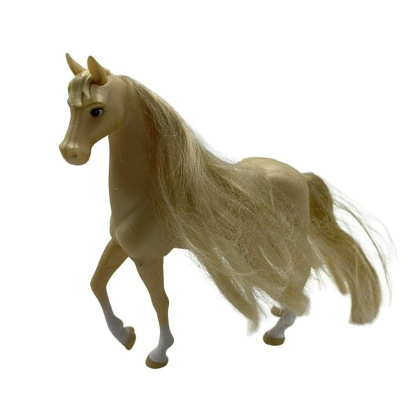 Toy Plastic Horses Lot of 4 Plastic Western Pretend Play Horses Blonde Brown - Picture 9 of 11